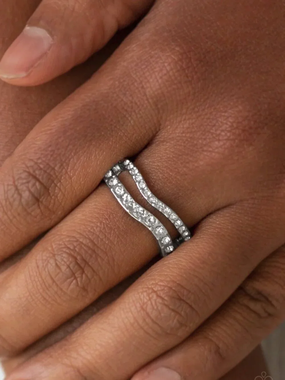 Paparazzi Jewelry Accessories - Elite Squad - White Ring - Vintage